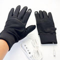 Black USB heated waterproof gloves
