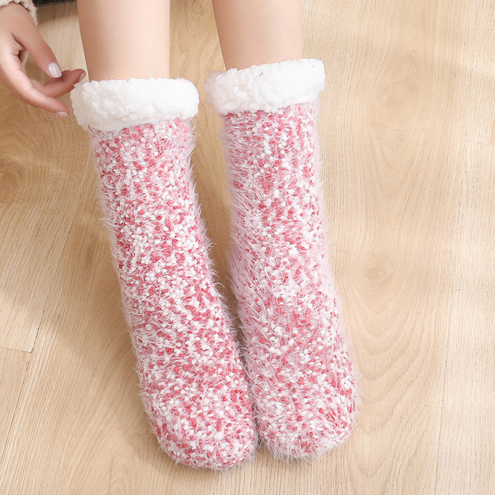 Colverro™ Sherpa-Lined Slipper Socks with Non-Slip Silicone Grippers