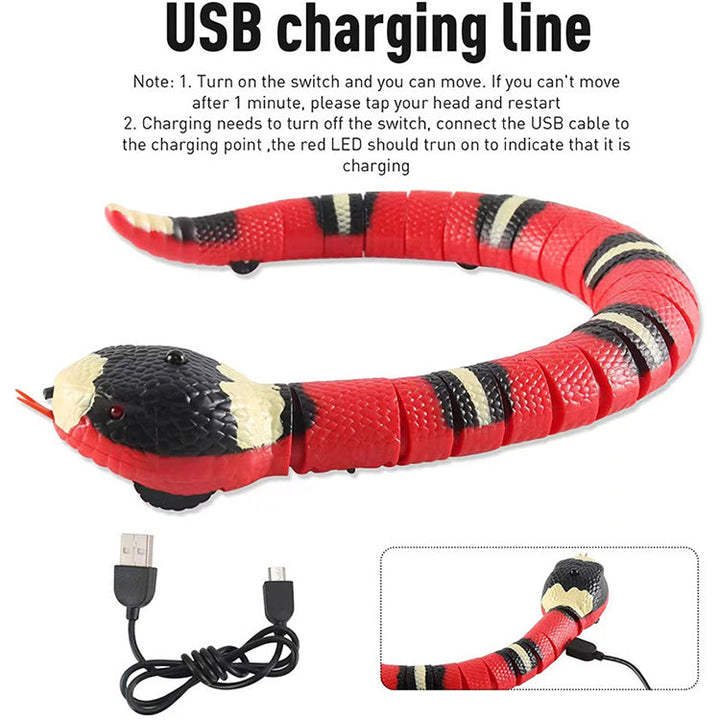 Colverro™ Interactive Robotic Snake Cat Toy with Obstacle Sensors