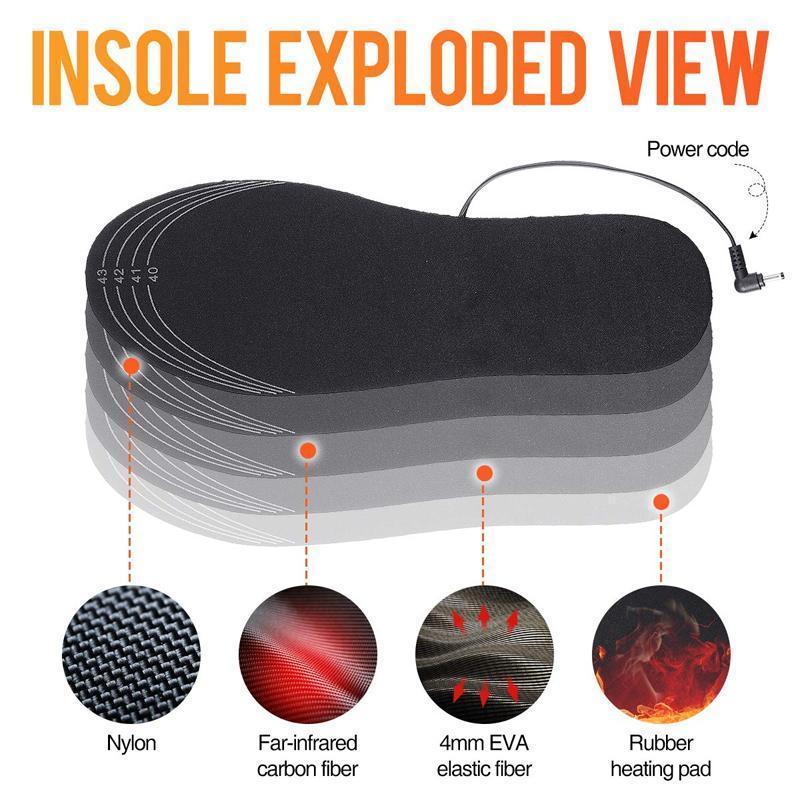 Colverro™ USB Heated Shoe Insoles That Trim to Fit Boots and Sneakers