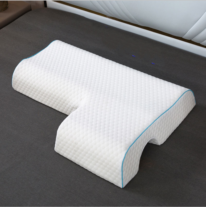 Arched memory foam couples pillow