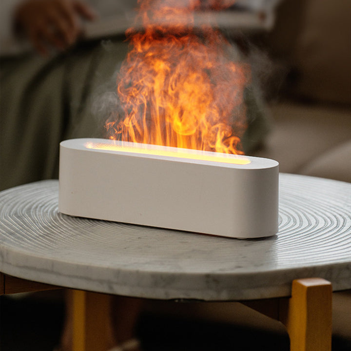 Flame Diffuser with 7 Colors and Essential Oil Set, Cool Mist