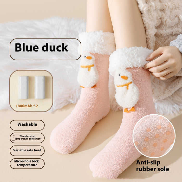 Colverro Fleece-Lined Heated Socks for the Family, Rechargeable