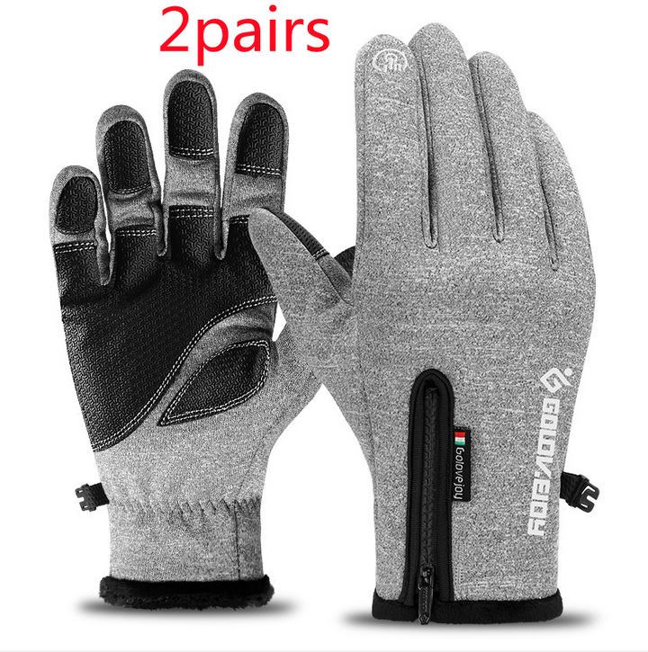 Colverro™ Fleece Thermal Gloves with Zipper Cuff and Touchscreen Tips
