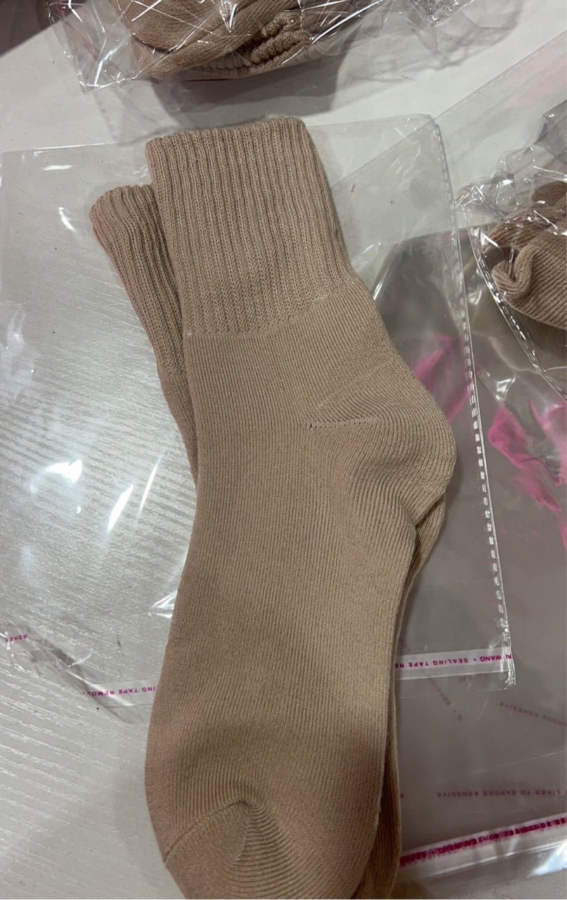 Thick terry plush mid-calf winter socks