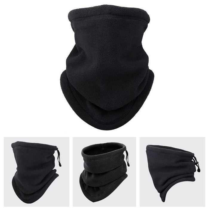 Colverro Fleece neck gaiter and half face mask with drawstring, unisex