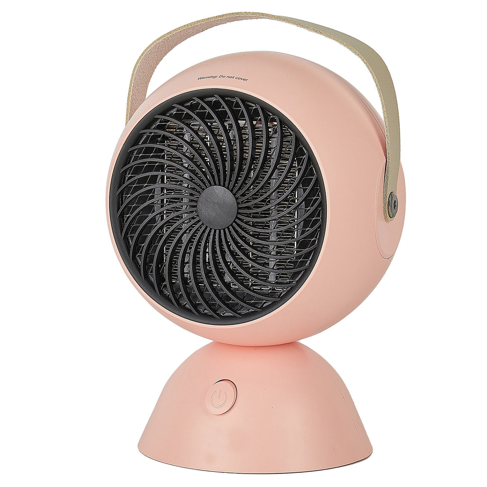 White 1300W desk space heater with handle