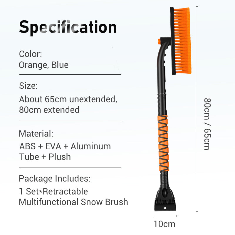 Colverro™ 3-in-1 Extendable Snow Brush and Ice Scraper with Pivoting Head