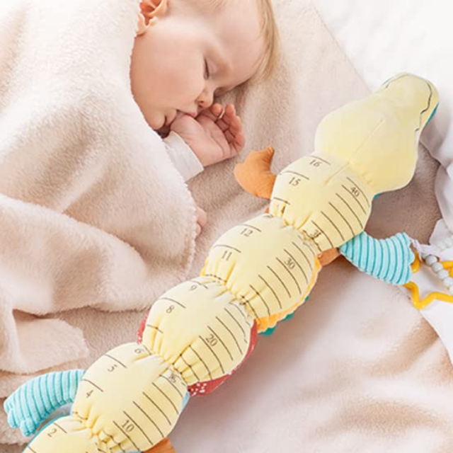Colverro™ Musical Caterpillar Rattle Plush with Crinkle Textures