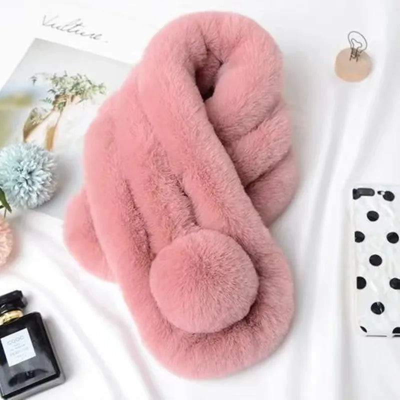 Colverro™ Plush Faux Fur Loop Scarf – Soft, Cozy Neck Warmer