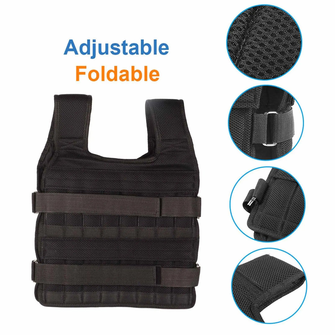 Colverro™ Adjustable Weighted Vest with 32 Pockets for Workouts