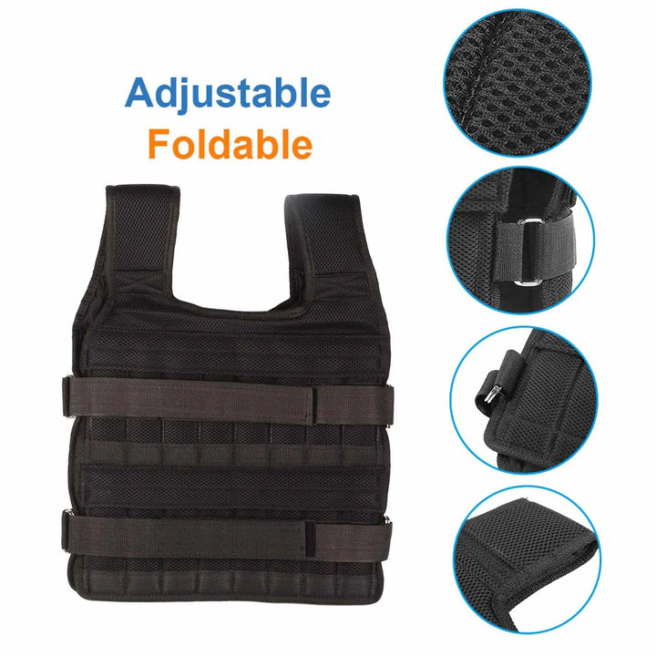 Colverro™ Adjustable Weighted Vest with 32 Pockets for Workouts