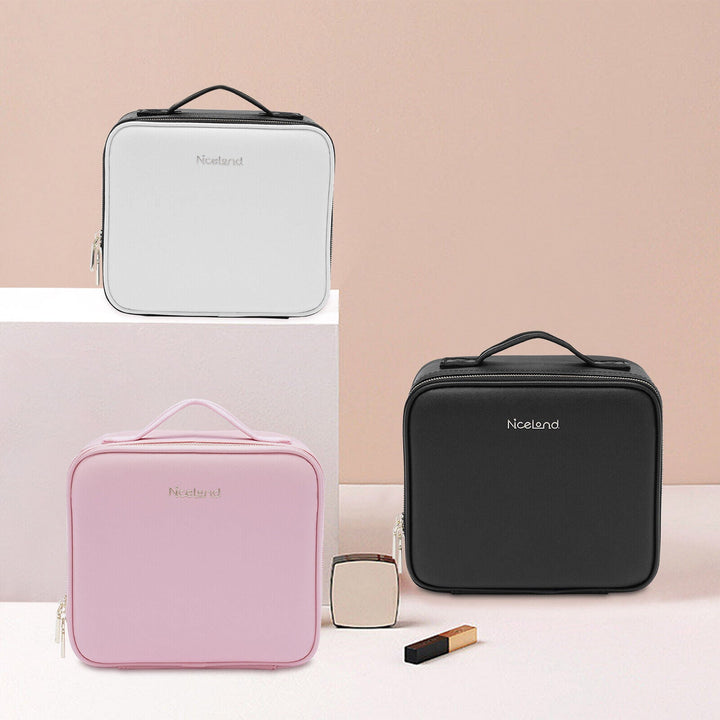 Colverro™ LED Makeup Bag with Built-In Mirror and 3 Light Settings
