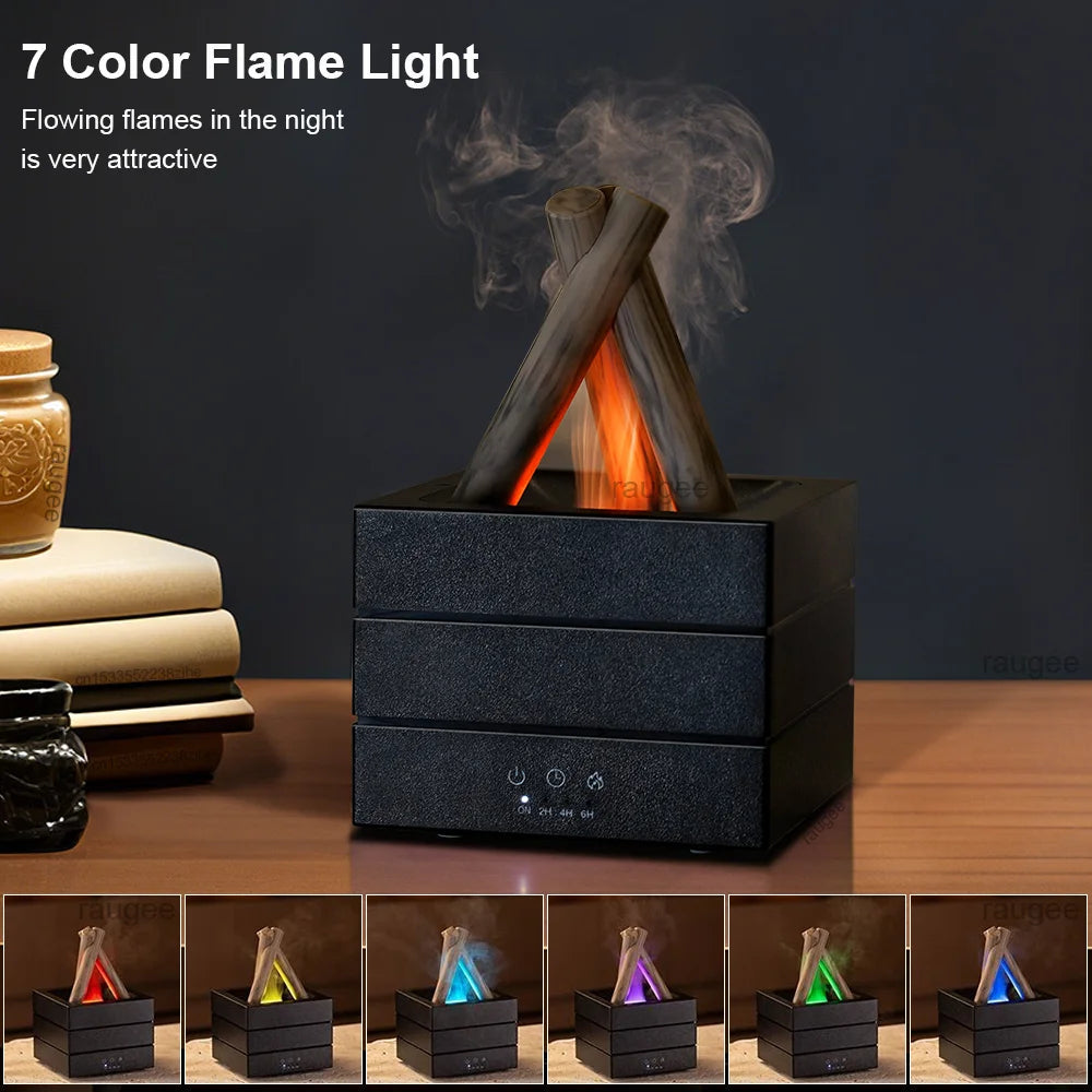 Colverro™ Flame Effect Aroma Diffuser and Humidifier with Remote