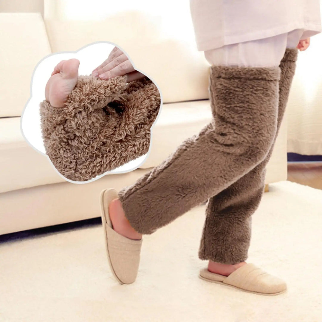 Colverro™ Fuzzy Over-the-Knee Socks with Open Sole Option