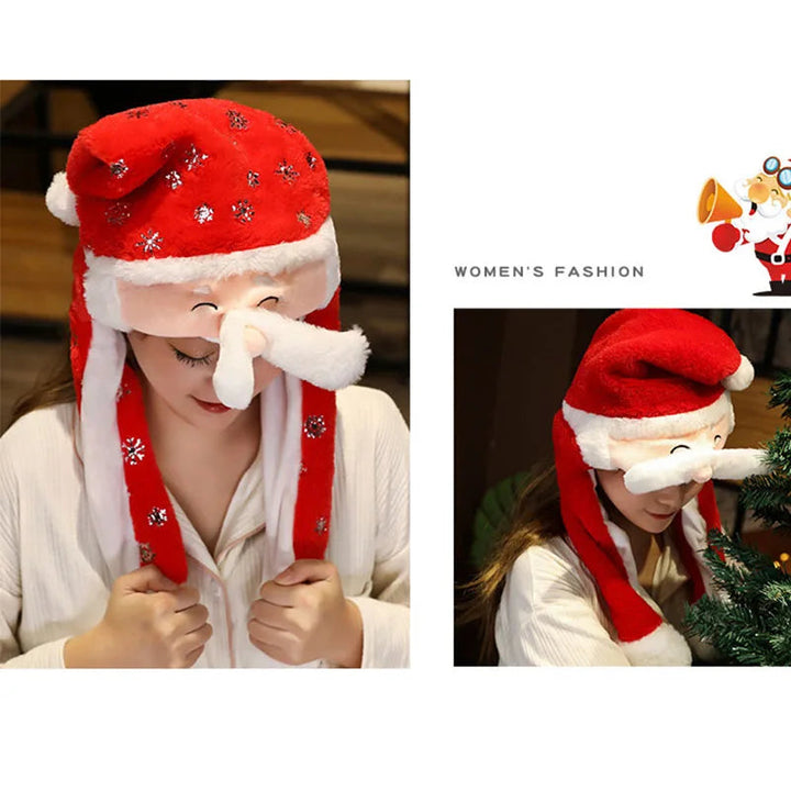 Colverro™ Plush Santa Hat with Thick Lining for Holiday Parties