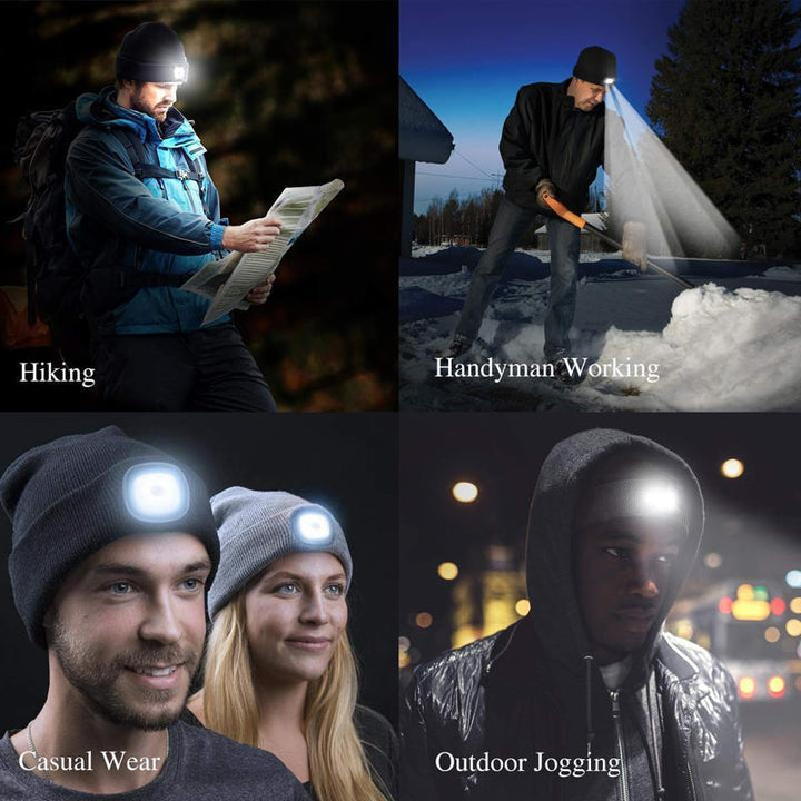 Colverro™ LED Headlamp Beanie – Knit Hat with Hands-Free Light
