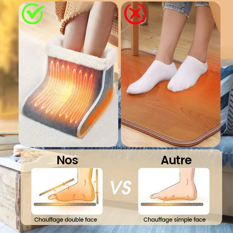 Colverro™ Electric Foot Warmer with Fluffy Lining &amp; Adjustable Heat