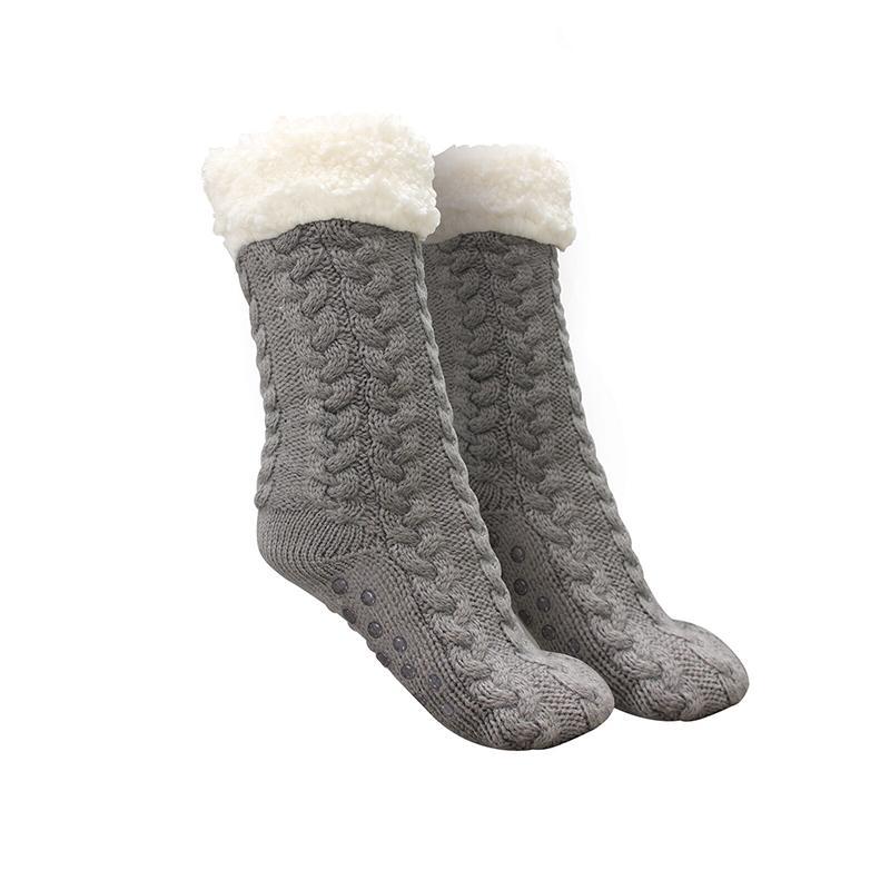 Colverro™ Thick Fleece-Lined Slipper Socks with Non-Slip Bottoms