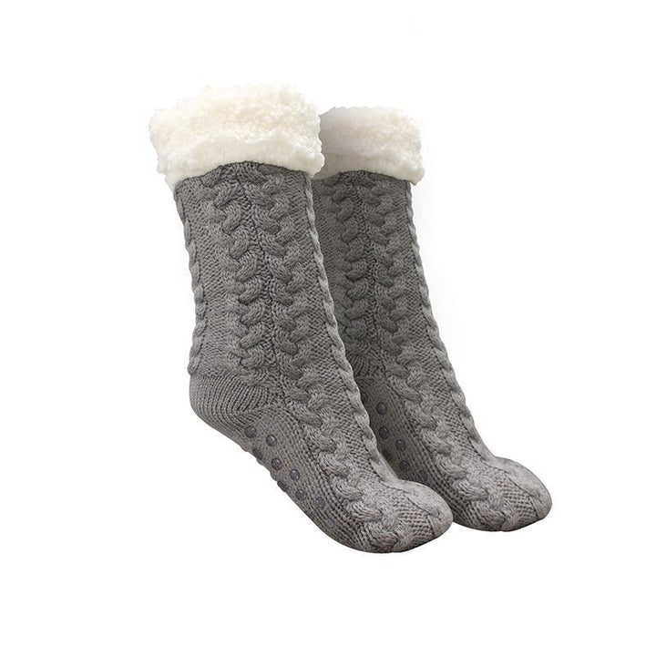 Colverro™ Thick Fleece-Lined Slipper Socks with Non-Slip Bottoms