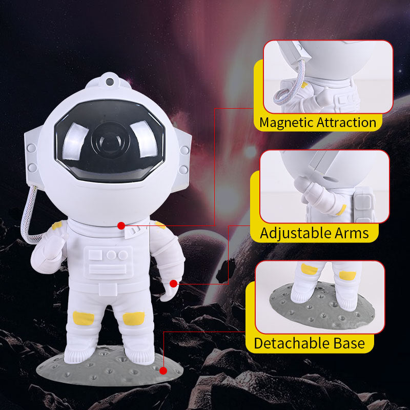Astronaut Galaxy Star Projector Night Light with Nebula Effects
