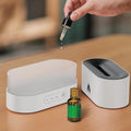 Square Flame Aroma Diffuser for Bedrooms, Quiet USB Humidifier