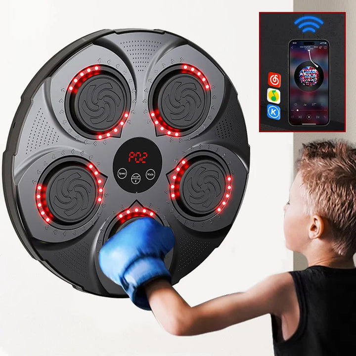 Colverro™ Wall-Mounted Music Boxing Machine with Bluetooth and Lights