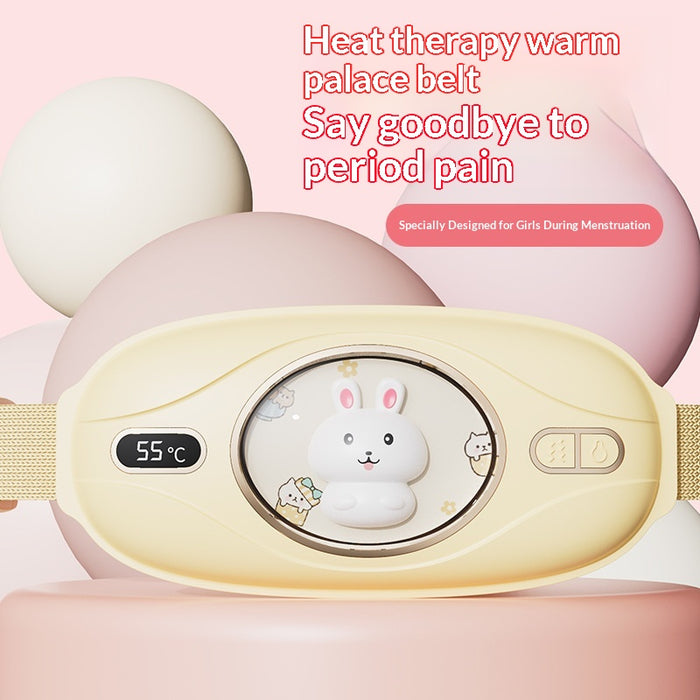 Colverro Cordless Warming Belly Belt with Vibration, Bunny Design