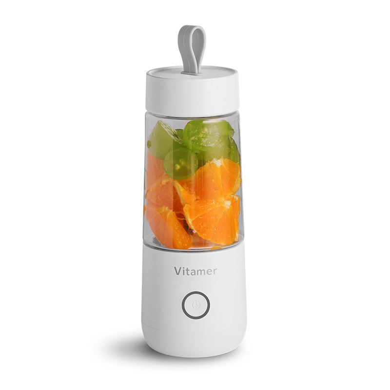 Pink portable blender bottle with USB charging