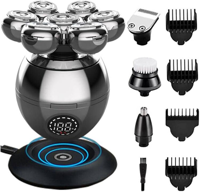 Colverro™ Cordless Head Shaver with 7D Floating Blades and LED Display