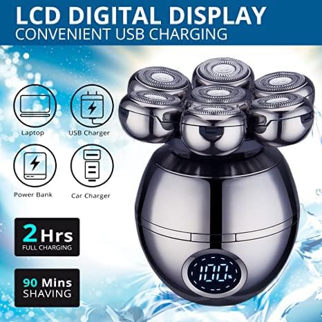 Colverro™ Cordless Head Shaver with 7D Floating Blades and LED Display