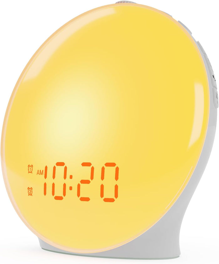 Colverro™ Sunrise Alarm Clock with FM Radio and 14 Light Colors