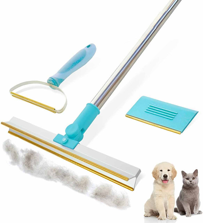Colverro™ 3-Piece Pet Hair Remover Set with Extendable Carpet Rake