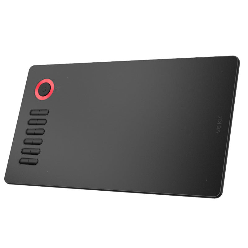 Black graphics drawing tablet with pen