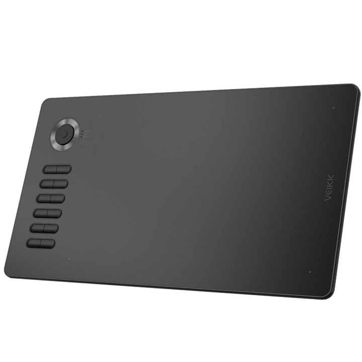 Black graphics drawing tablet with pen