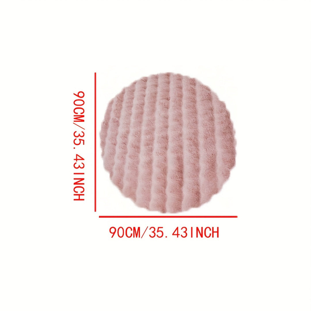Colverro™ Round Fluffy Bubble Rug in Dense, Soft Fleece for Cozy Rooms