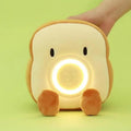 Colverro™ Toast Plush Alarm Clock with Dimmable Night Light and Phone Stand