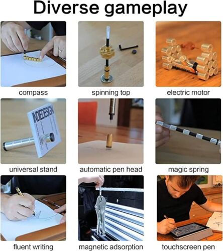 Colverro™ Magnetic Fidget Pen with Stylus Tip and Build-Your-Own Shapes