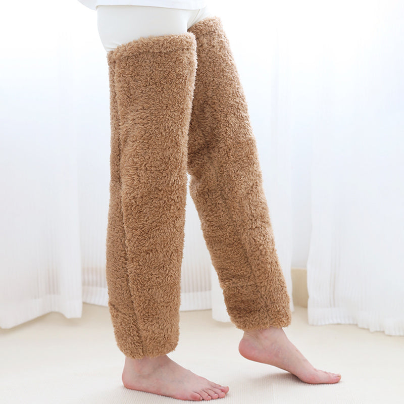 Colverro™ Fuzzy Footless Knee-High Leg Warmers for Cold Days