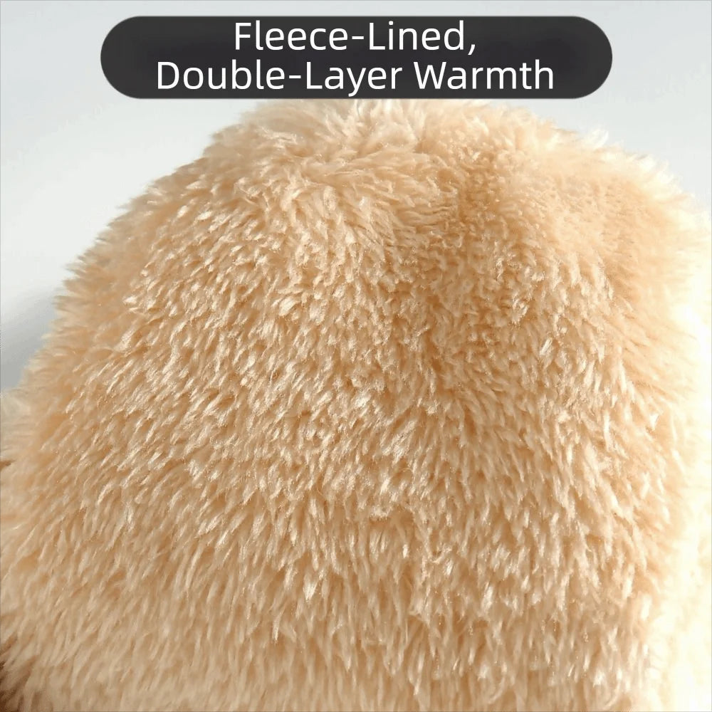 Colverro™ Fleece-Lined Double-Layer Knit Mittens with Long Cuffs
