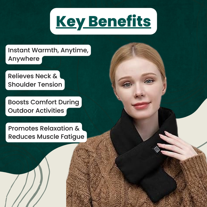 Colverro™ USB Heated Neck Scarf with Even, Relaxing Warmth