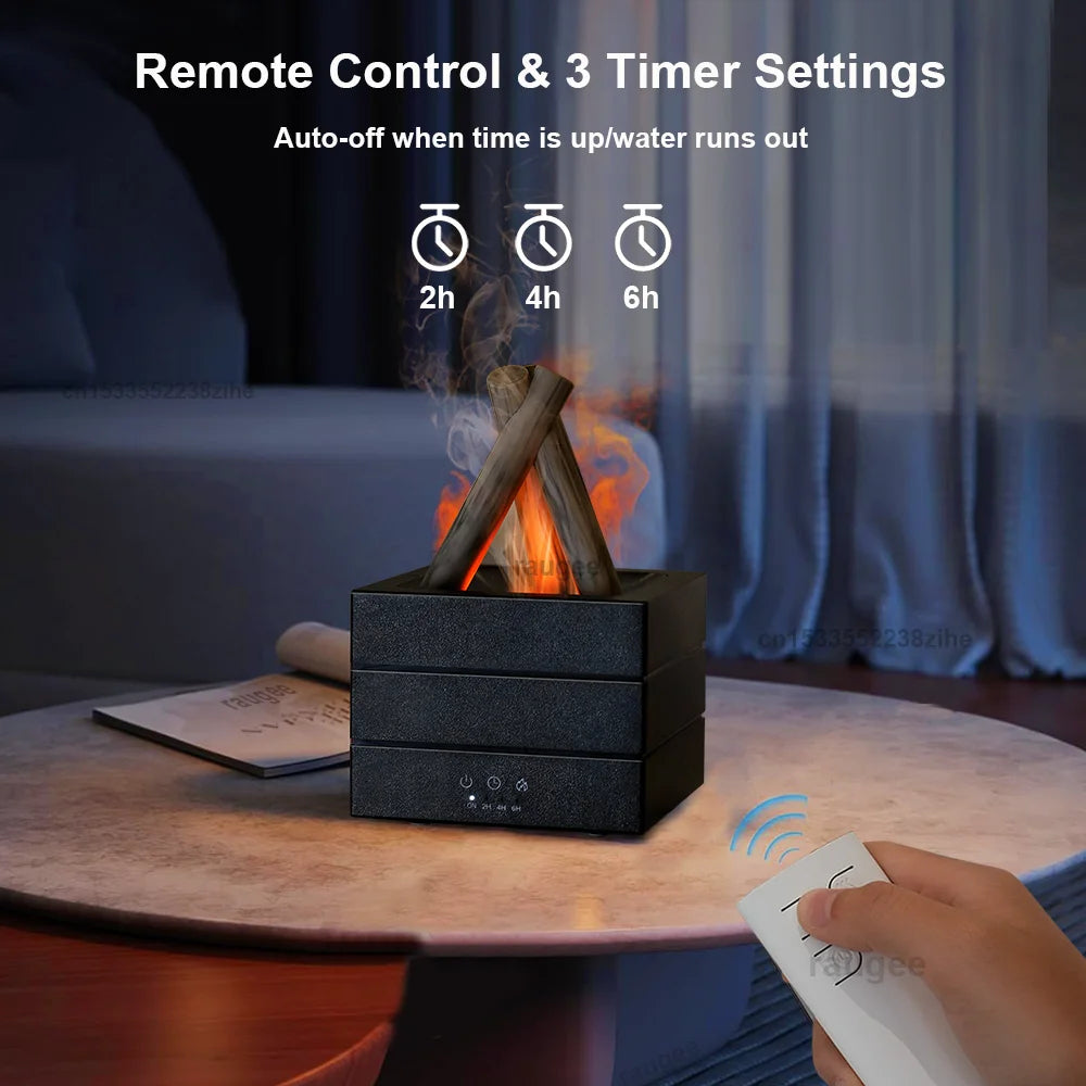 Colverro™ Flame Effect Aroma Diffuser and Humidifier with Remote