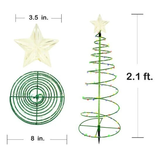 Colverro™ Solar Christmas Tree Light with Star That Glows Every Night