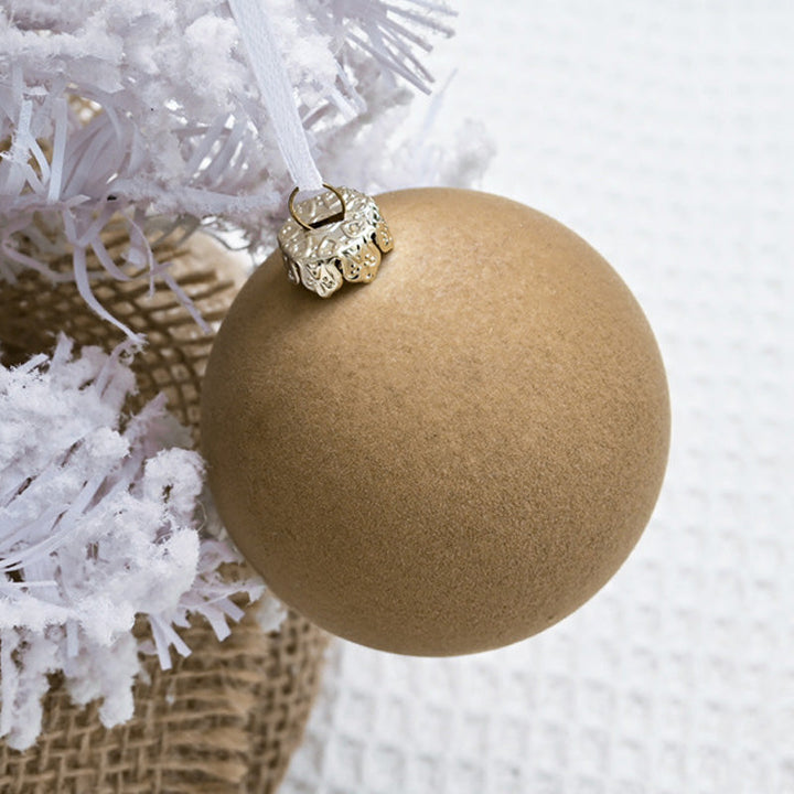 Colverro™ Velvet Christmas Ornaments Set of 12 with Soft Matte Finish