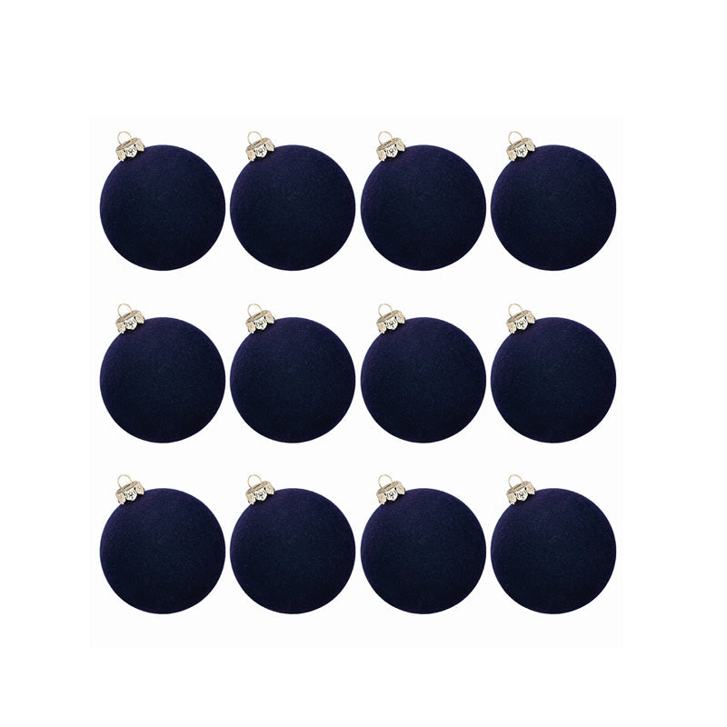Colverro™ Velvet Christmas Ornaments Set of 12 with Soft Matte Finish