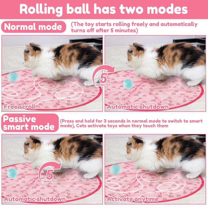 Colverro™ Interactive Cat Hunting Toy with Self-Rolling Smart Ball