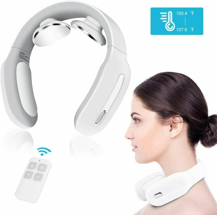 Colverro™ Cordless Pulse Neck Massager with Heat, 15 Intensities