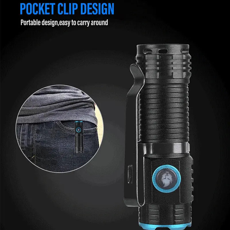 Colverro™ Rechargeable 1000 Lumen LED Flashlight with Magnetic Tail