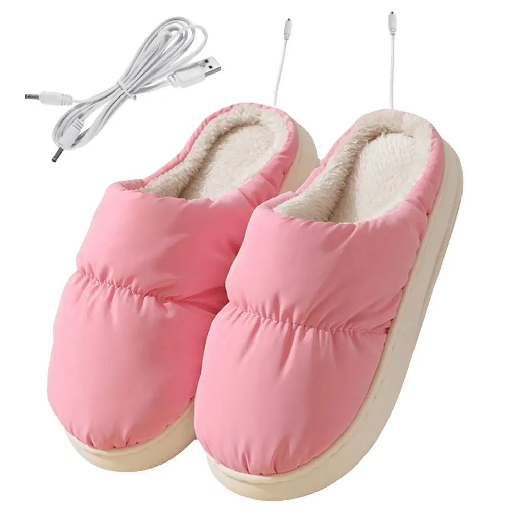 Colverro™ USB Heated Slippers with Soft Plush Lining for Cold Feet