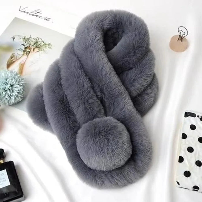 Colverro™ Plush Faux Fur Loop Scarf – Soft, Cozy Neck Warmer
